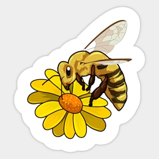 Bee with Blossom Sticker